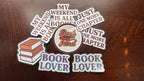 Holographic Book Lover vinyl decal featuring a book design, ideal for laptops, water bottles, and journals.