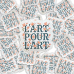French floral art sticker by Forcebuilder, 2.5-3 inch size, featuring intricate floral design on a clear background.