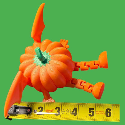 Halloween Pumpkin with Articulated Legs | Fall Home Décor | Spooky Pumpkin Shelf Sitters