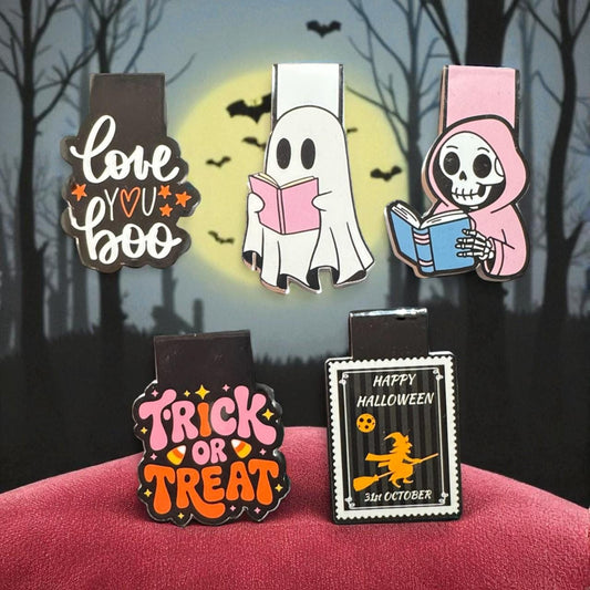 Halloween Bookmarks – Ghost, Pumpkin, and Bat Designs – Sold Individually or as a Set