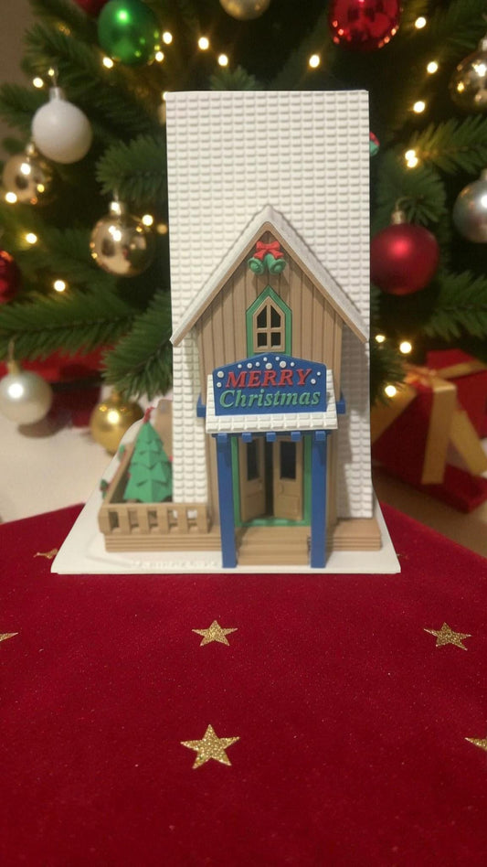 Custom Personalized Family Christmas Cabin with LED Light | Custom Holiday House | Four Color Options | Cozy Winter Decor
