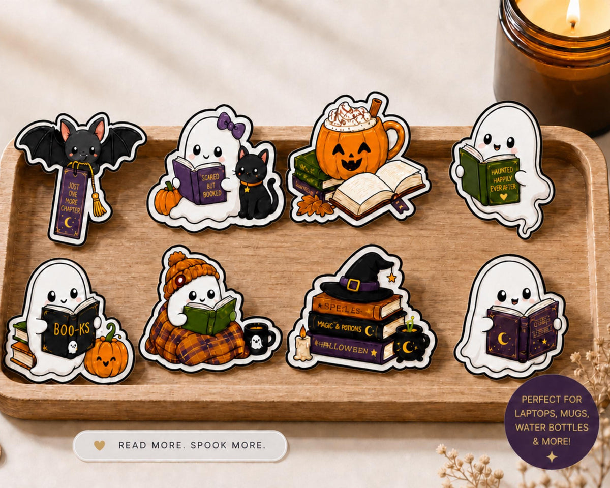 Spooky Stories Bookish Vinyl Stickers by Forcebuilder