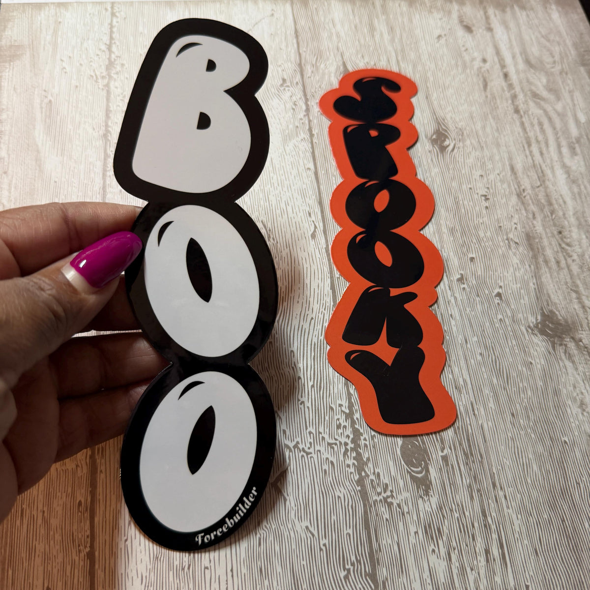 Halloween Bookmark Double Sided, Spooky or Boo Bookmark, Ghost/Bat Bookmark, Halloween Book Lover Gift, Cute Spooky Reading Gift