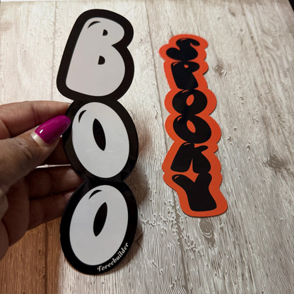 Halloween Bookmark Double Sided, Spooky or Boo Bookmark, Ghost/Bat Bookmark, Halloween Book Lover Gift, Cute Spooky Reading Gift