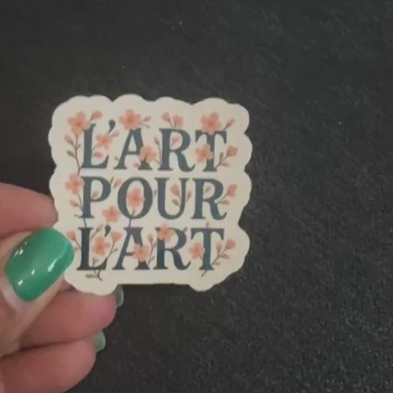 L'Art Pour L'Art Sticker: French Floral Art (2.5-3 inches)