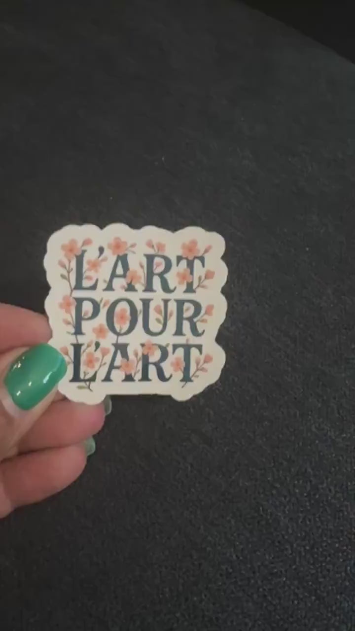 L'Art Pour L'Art Sticker: French Floral Art (2.5-3 inches)